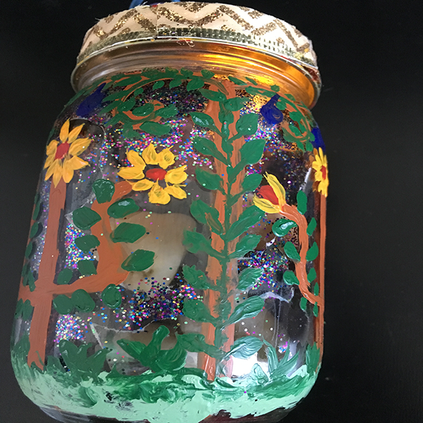 Decorated Candle Jar