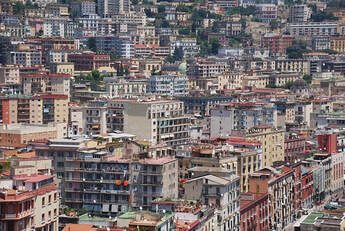 Congested city landscape