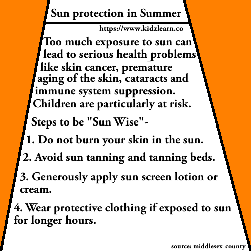Sun protection in Summer